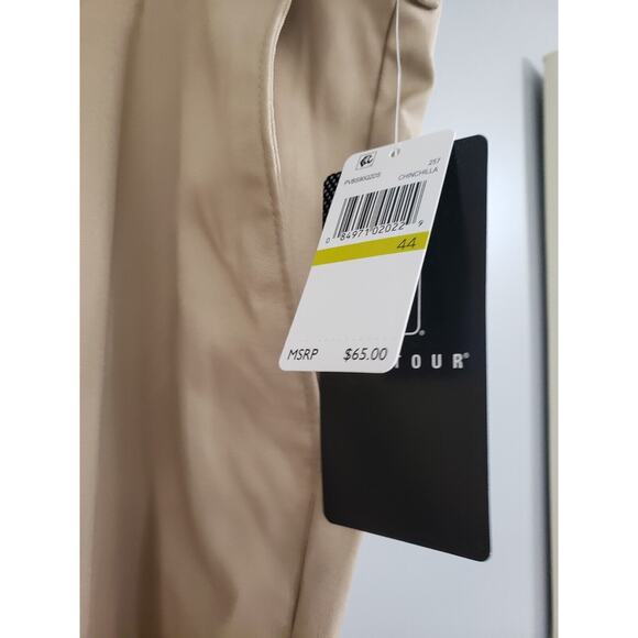 NEW Size 44 PGA Tour Shorts Flat Front Active Waistband Chinchilla Khaki Mens - Picture 2 of 4